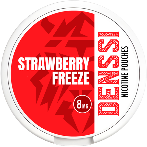 Buy DENSSI Strawberry Freeze 8mg Nicotine Pouches | SnusExpress.com