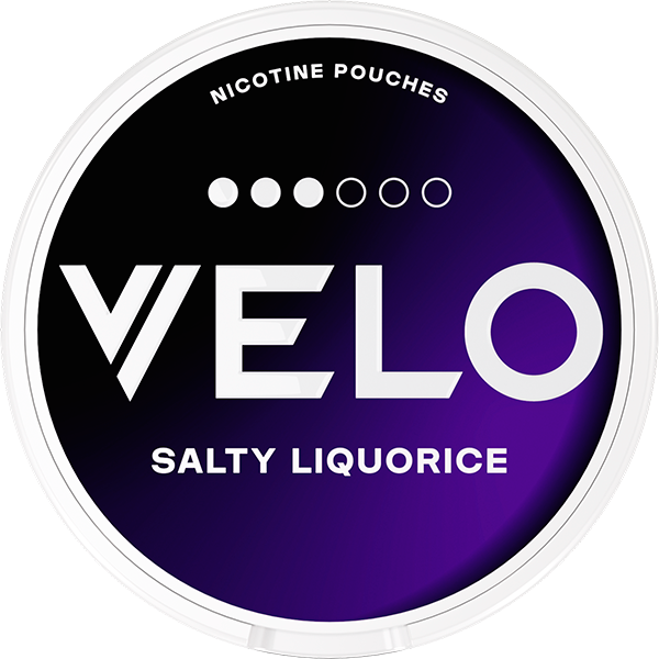 Velo Salty Liquorice Strong Nicotine Pouches - SnusExpress