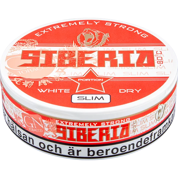 Buy Siberia Extremely Strong Slim White Dry – SnusExpress
