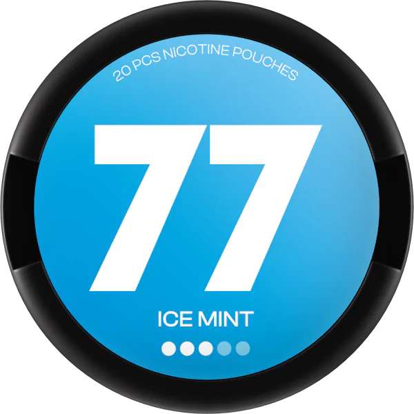 ニコチン Buy 77 Ice Mint Medium Slim All White Snus|SnusExpress.com